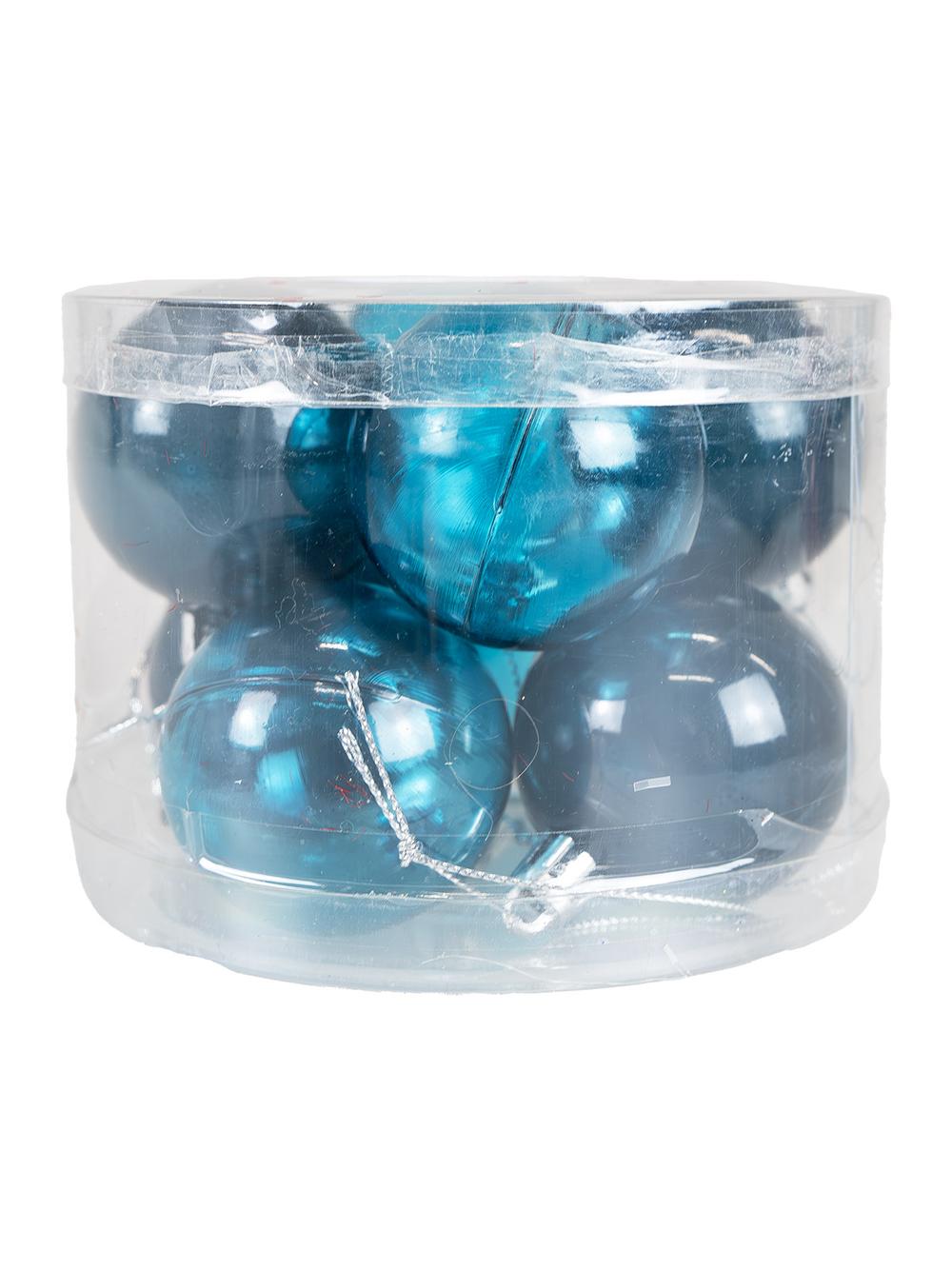 Zestaw bombek transparentnych (8 szt.) - niebieskie