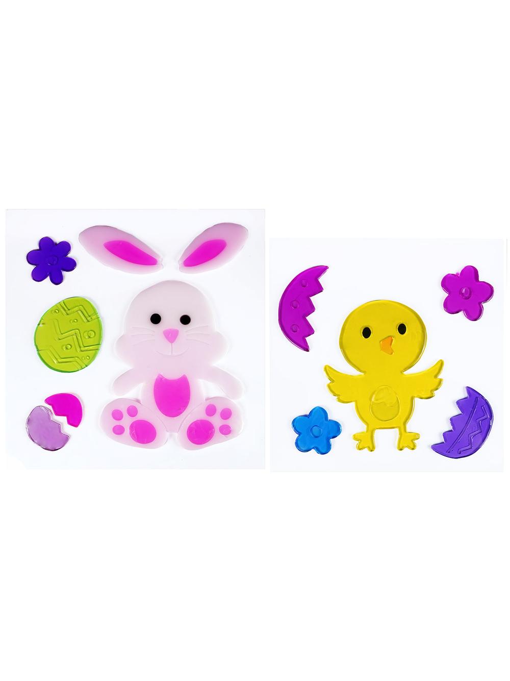 Żelowe ozdoby na okno - wielkanocne