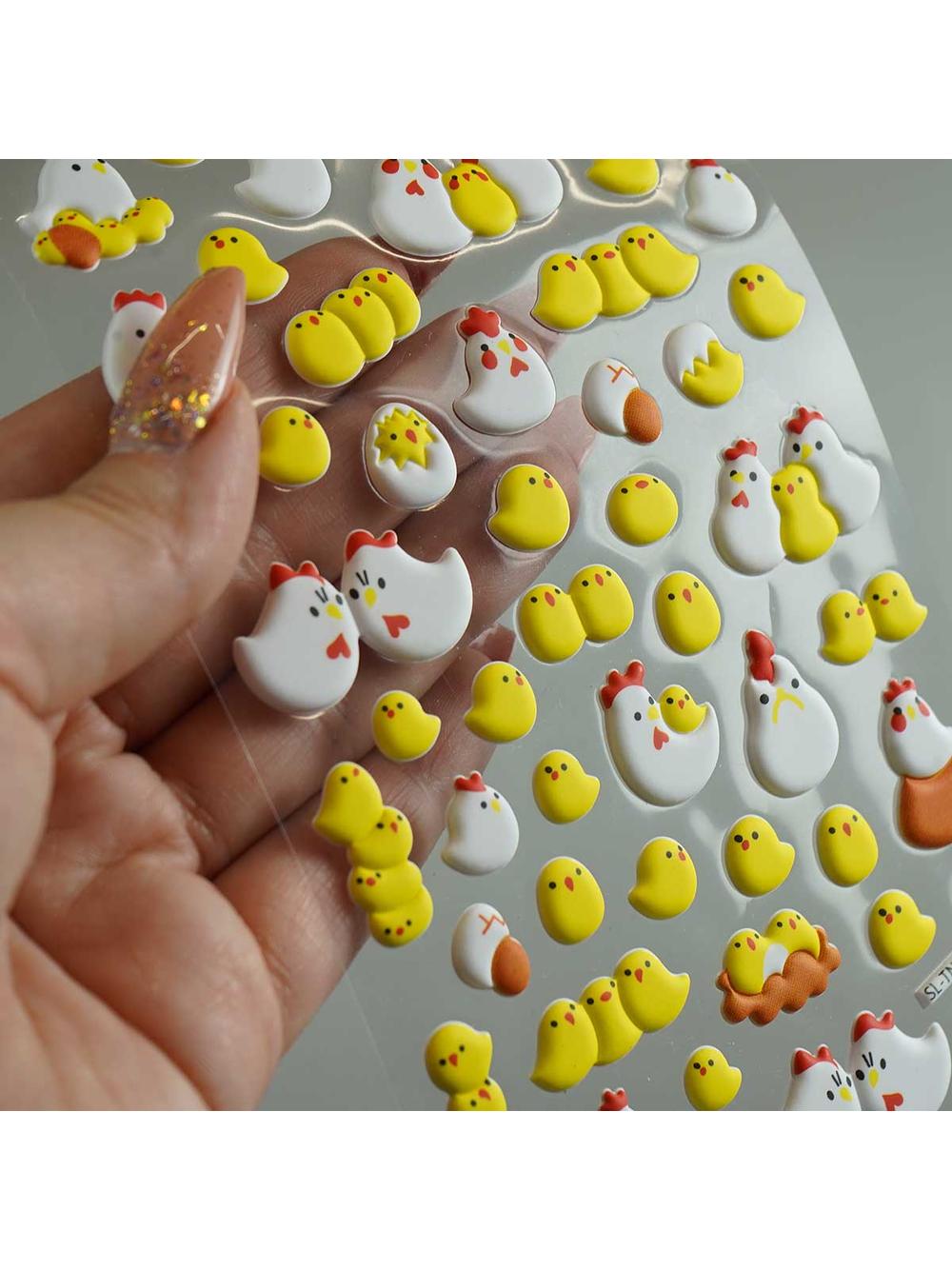 Naklejki kurczaczki 3D