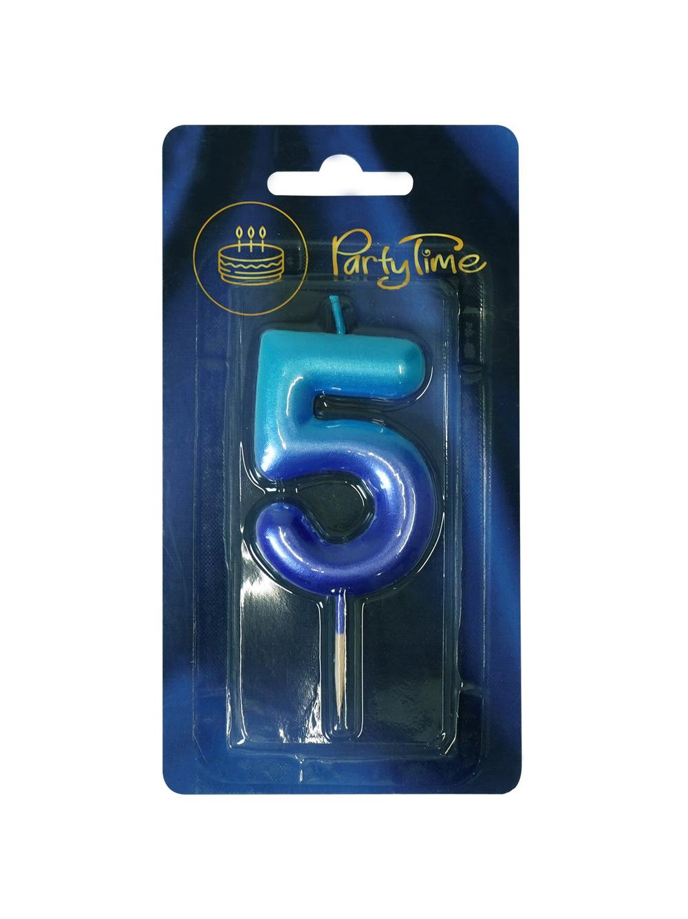 Świeczka cyferka ombre nr 5