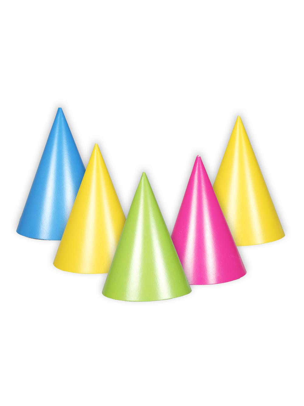 Czapeczki Neon party (5 szt.)