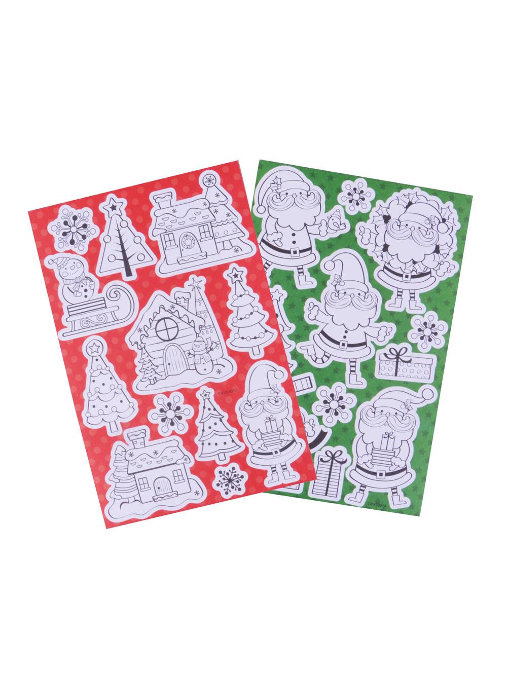 Świąteczne naklejki do kolorowania (ponad 40 sztuk!)