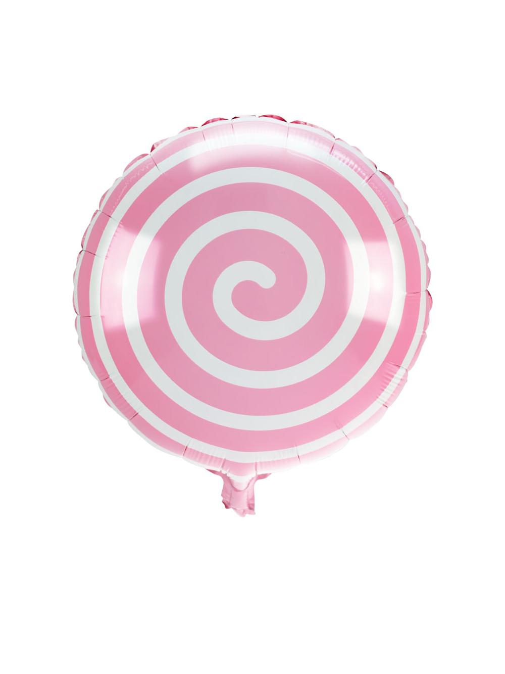 Balon foliowy lizak jasnoróżowy