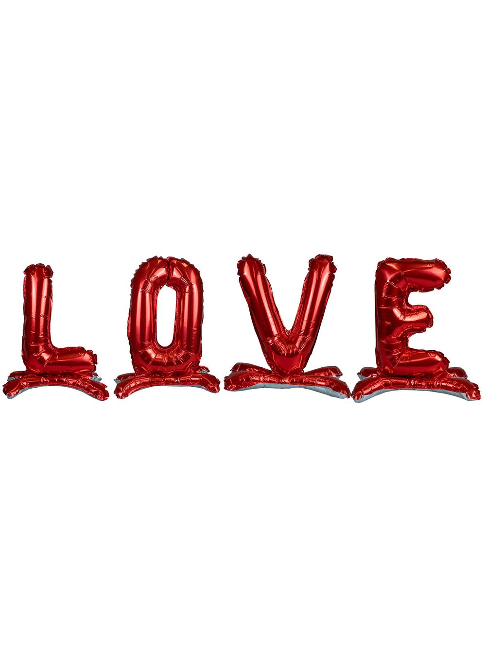 Balony foliowe stojące - napis LOVE