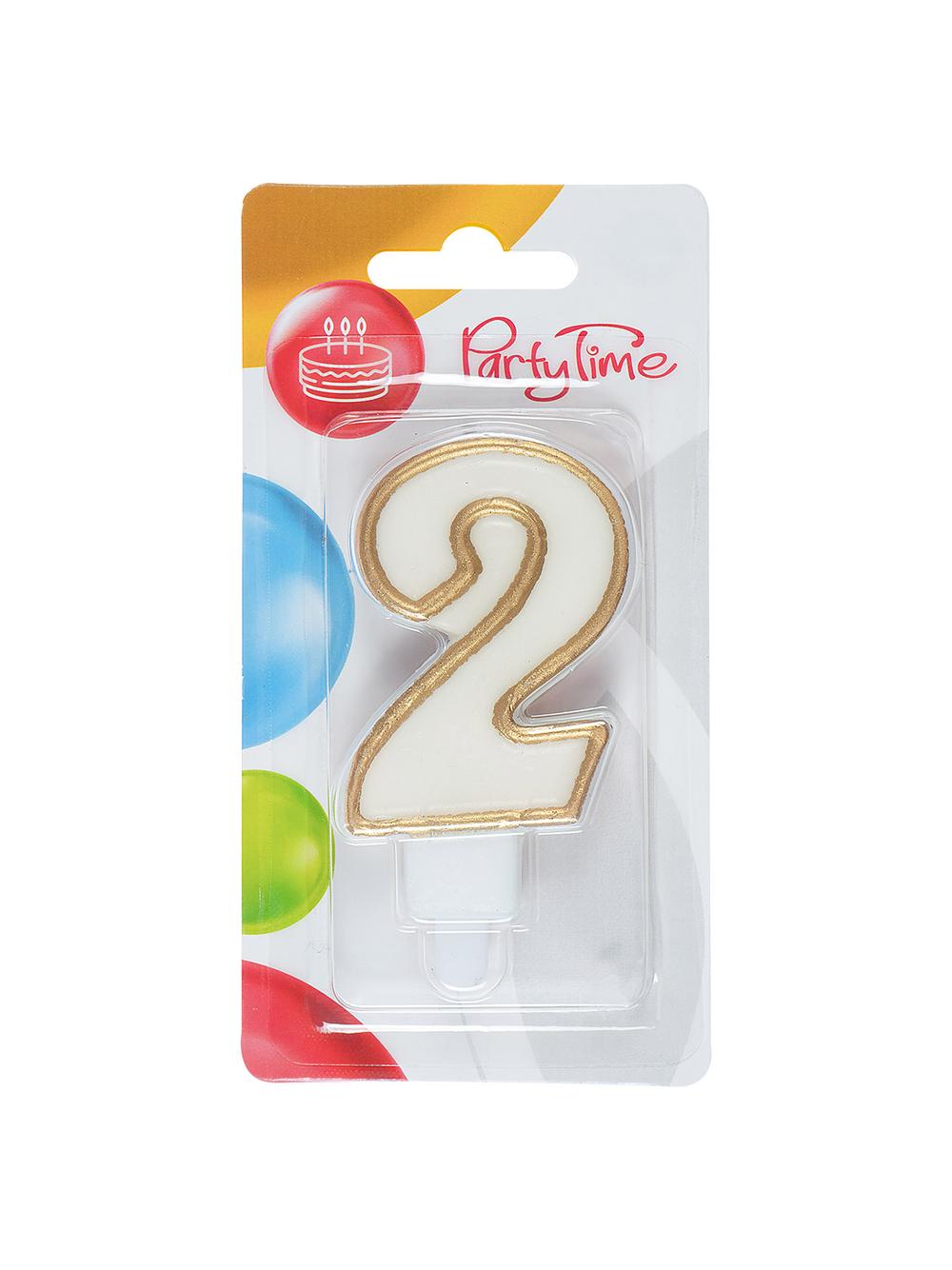 Świeczka cyferka nr 2 złota