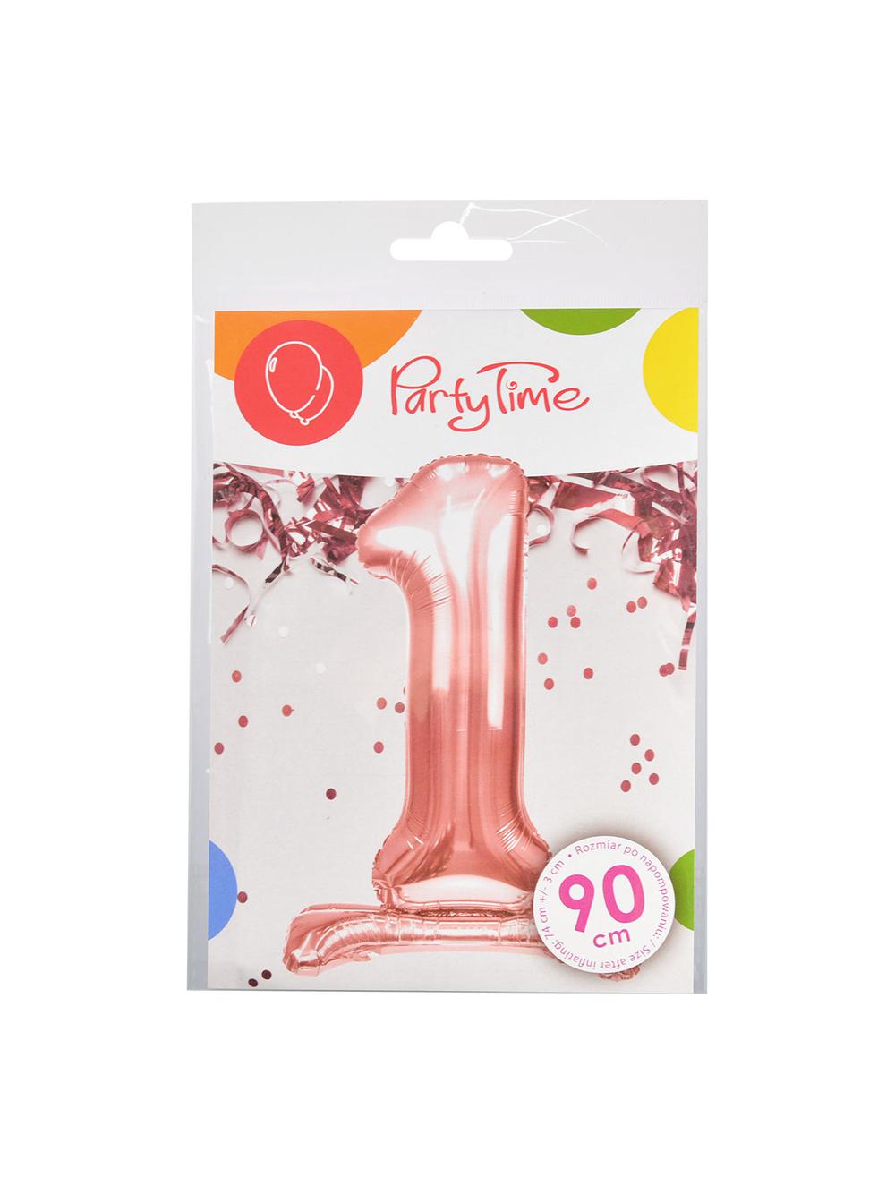 Balon foliowy cyferka XXL stojący nr 1