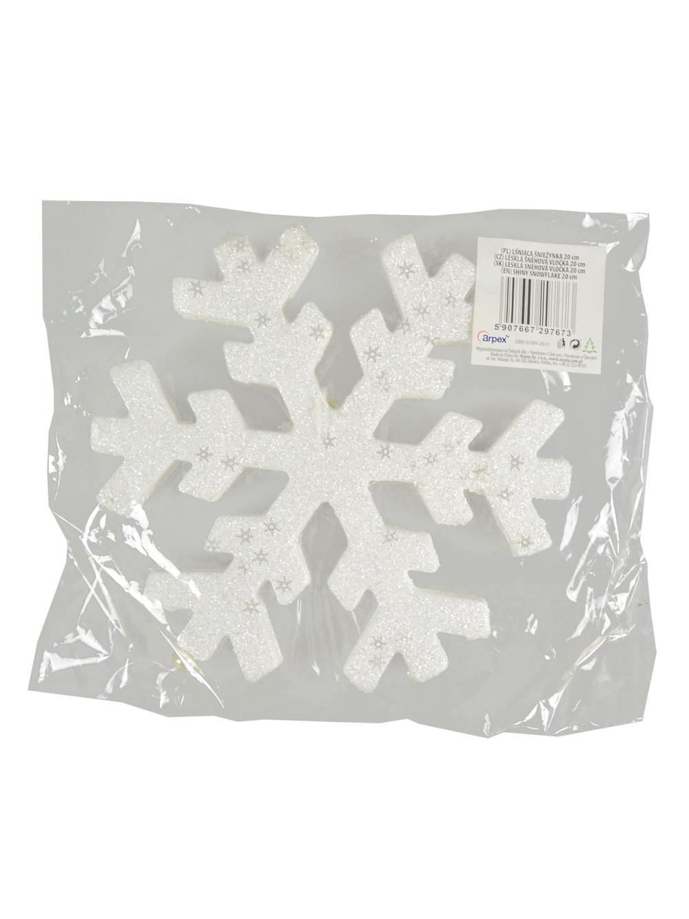 Lśniąca śnieżynka 20 cm