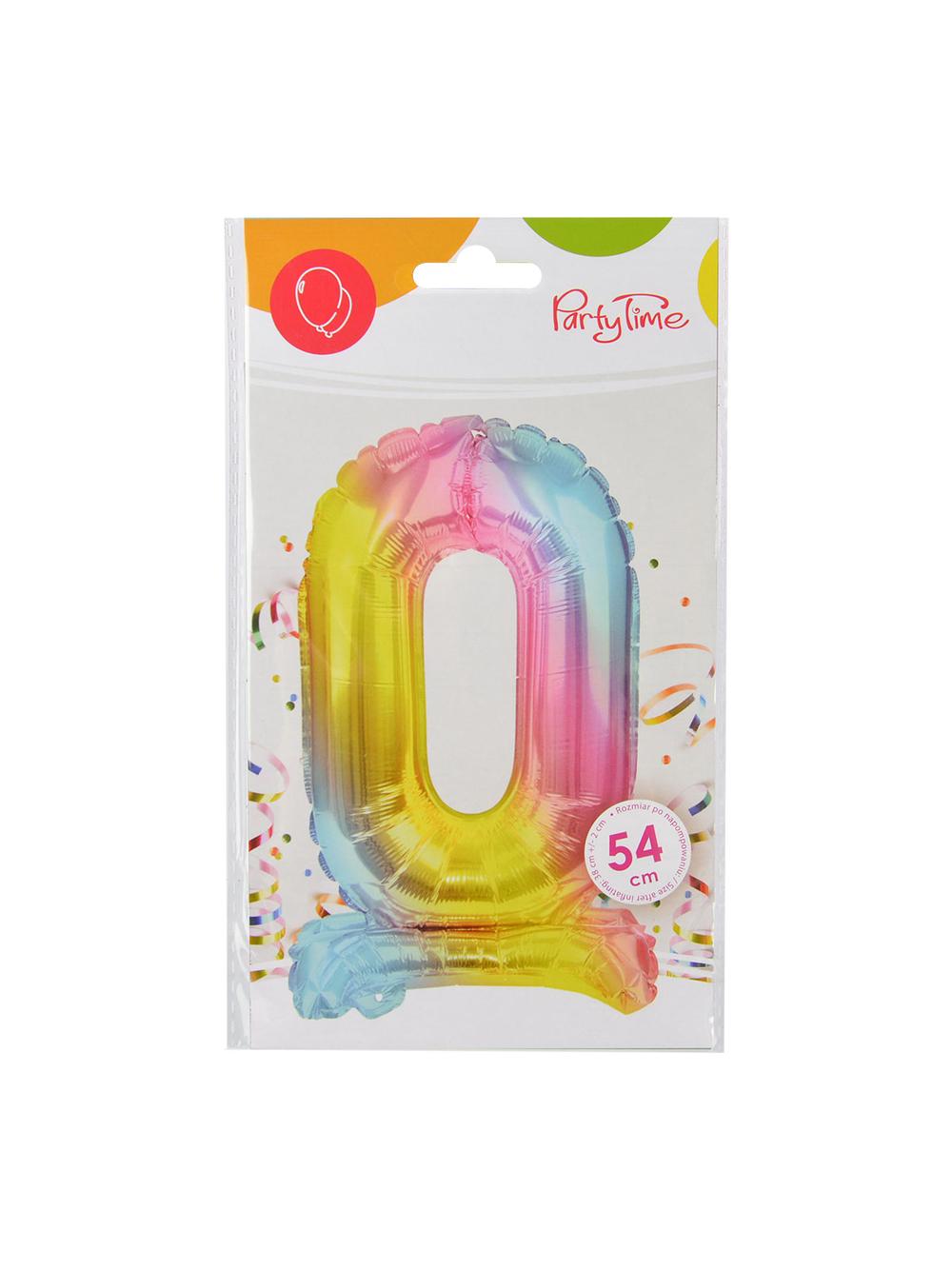 Balon foliowy cyferka stojący nr 0