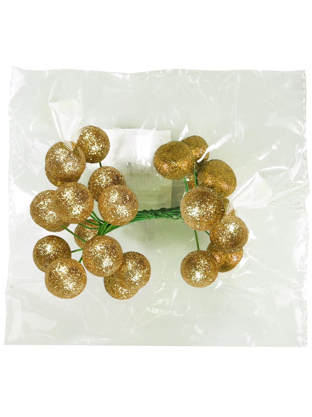 Brokatowe owoce do kompozycji zrób to sam złote