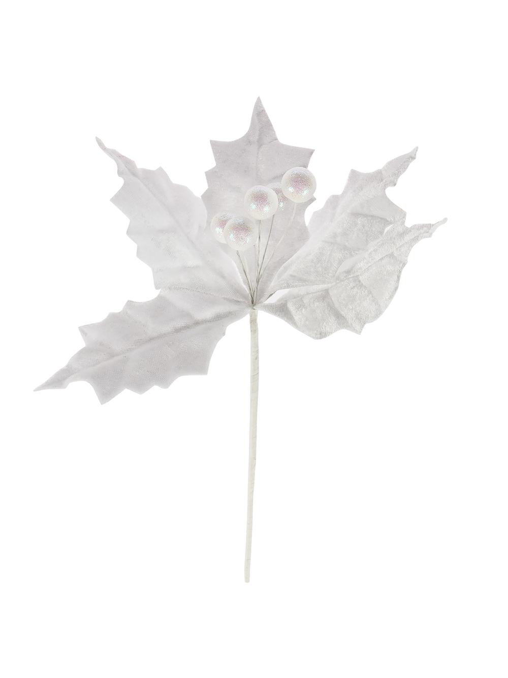 Welurowa gwiazda betlejemska - biała