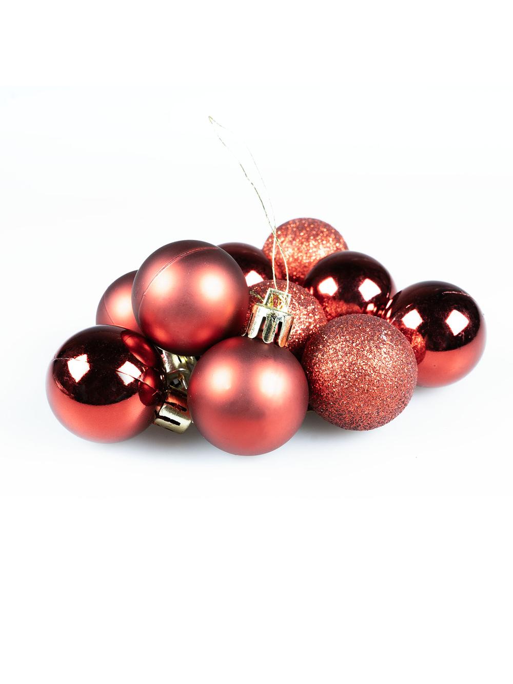 Bombki w tubie (10 szt.) czerwone