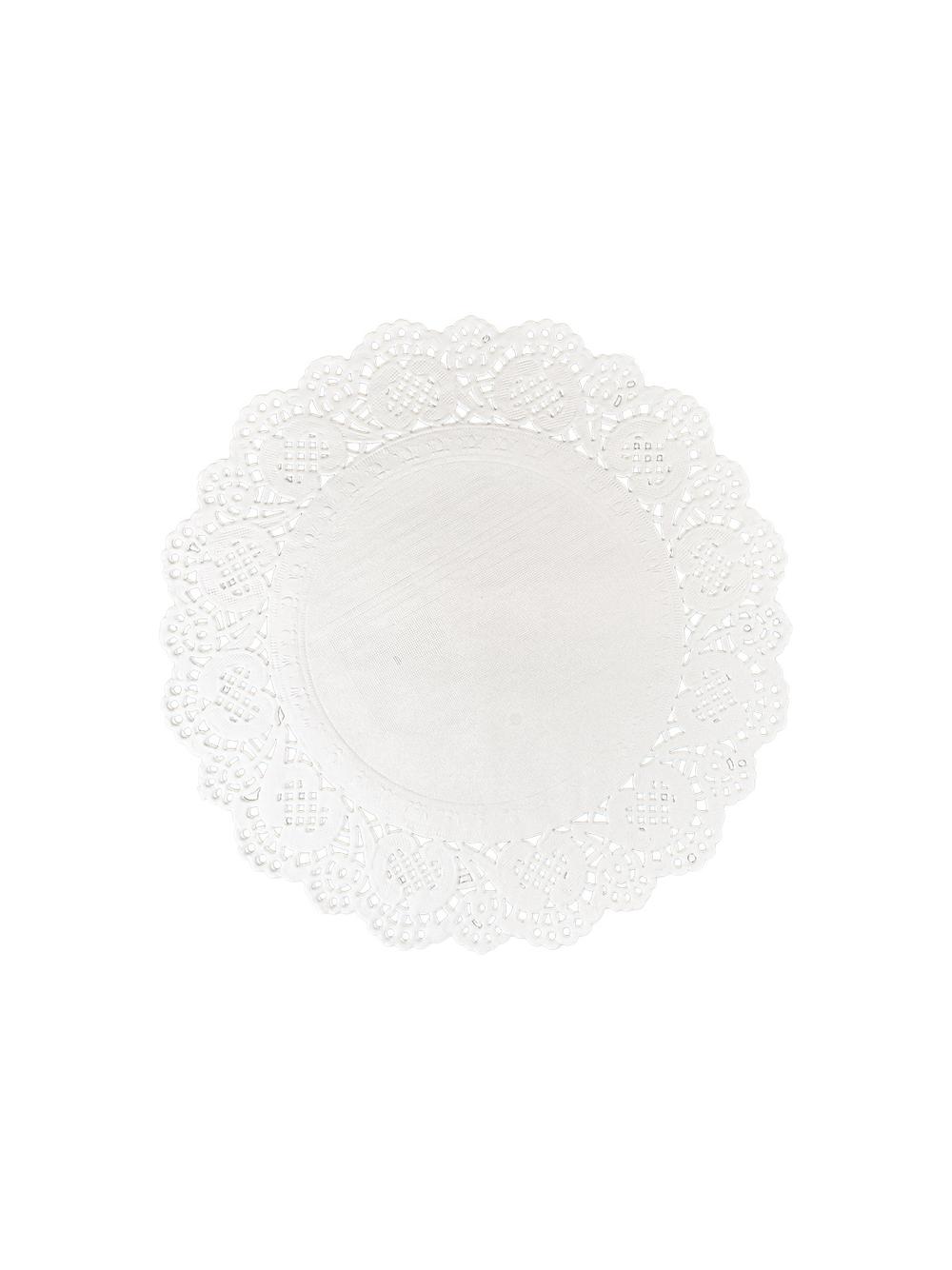 Serwetki dekoracyjne białe śr. 20 cm (12 szt.) - FSC 100%