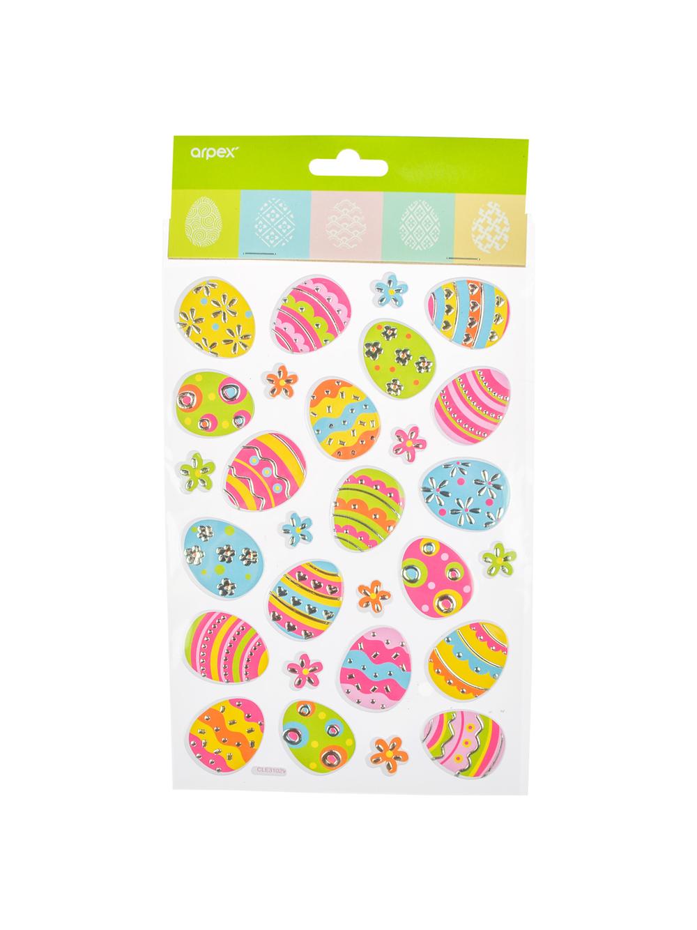 Posrebrzane naklejki wielkanocne