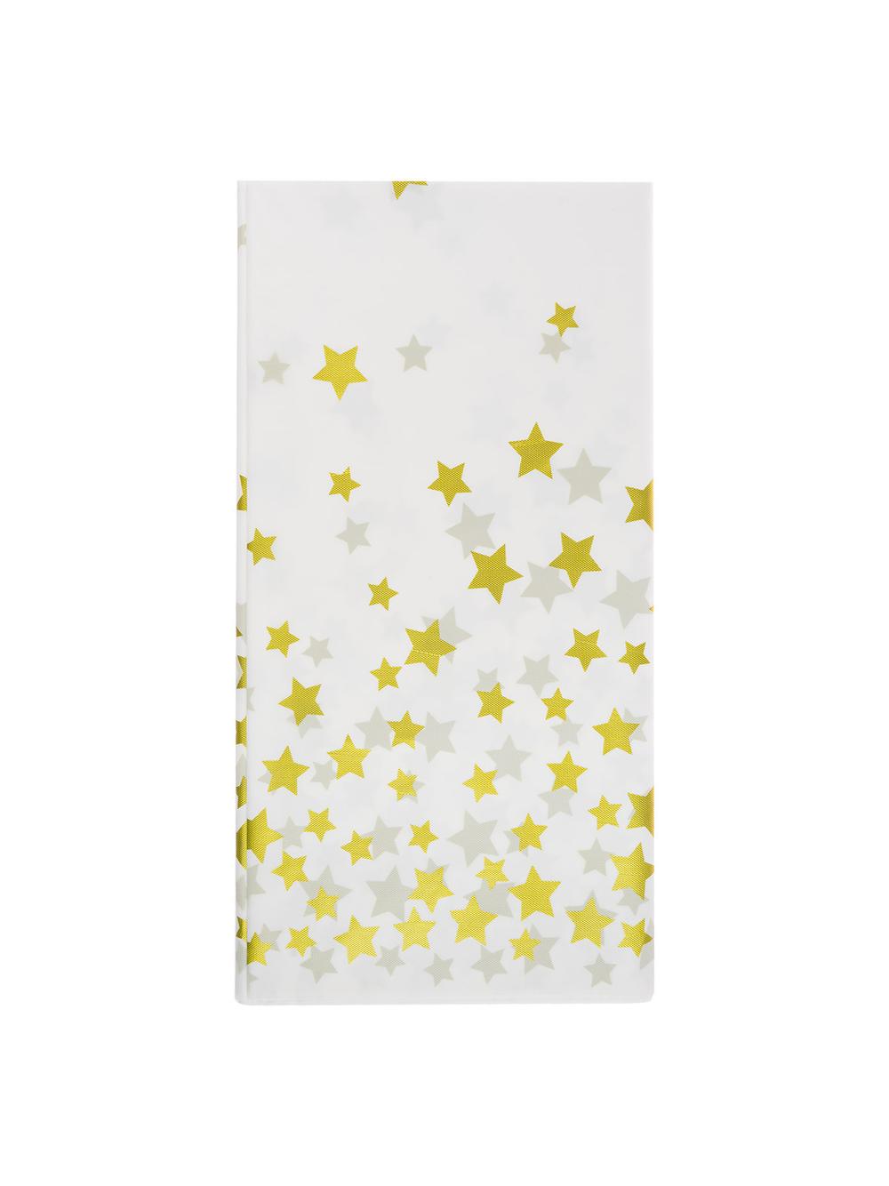 Obrus złote gwiazdki - biały