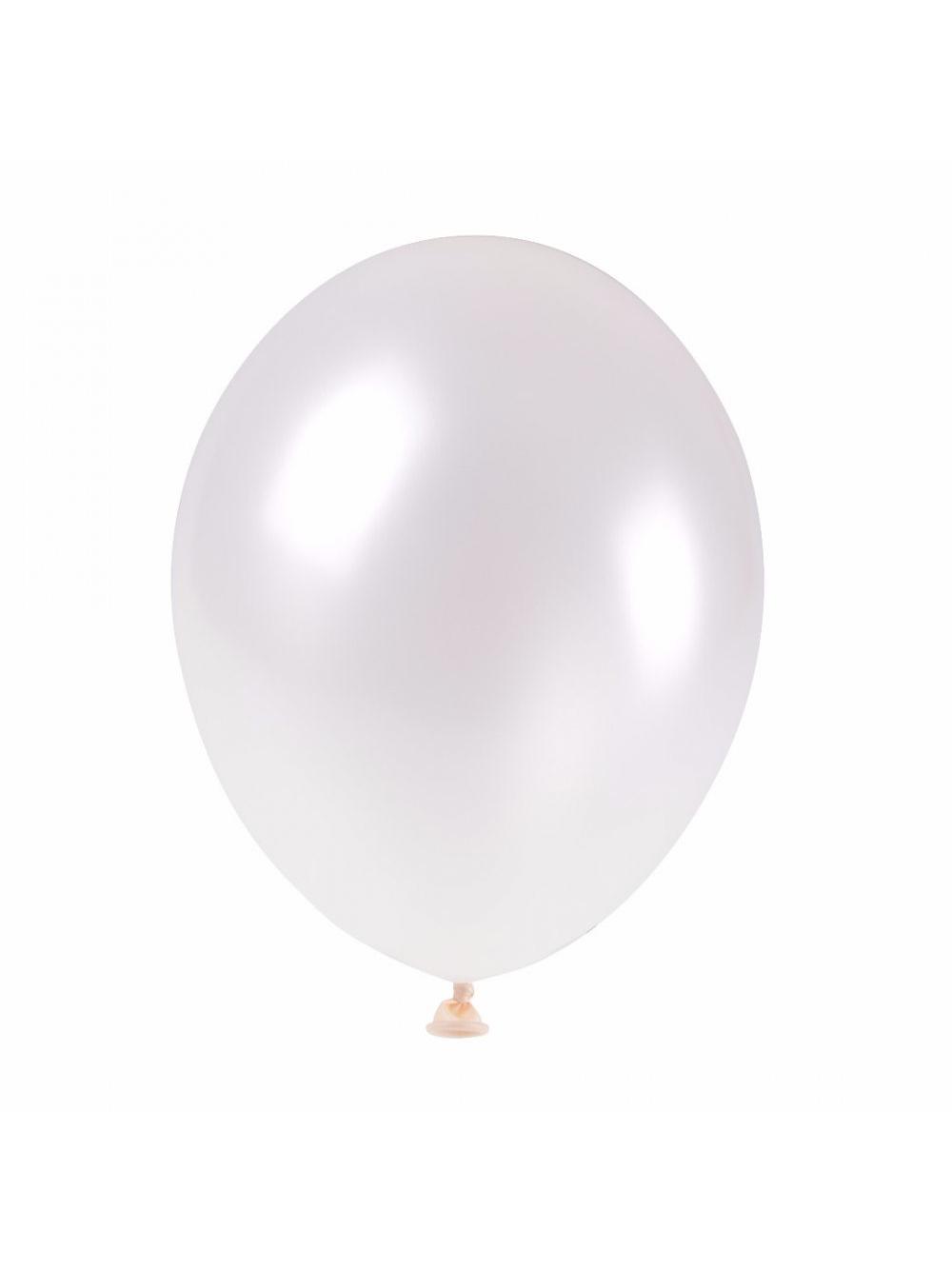 Balony metalizowane 10'' białe (100 szt.)