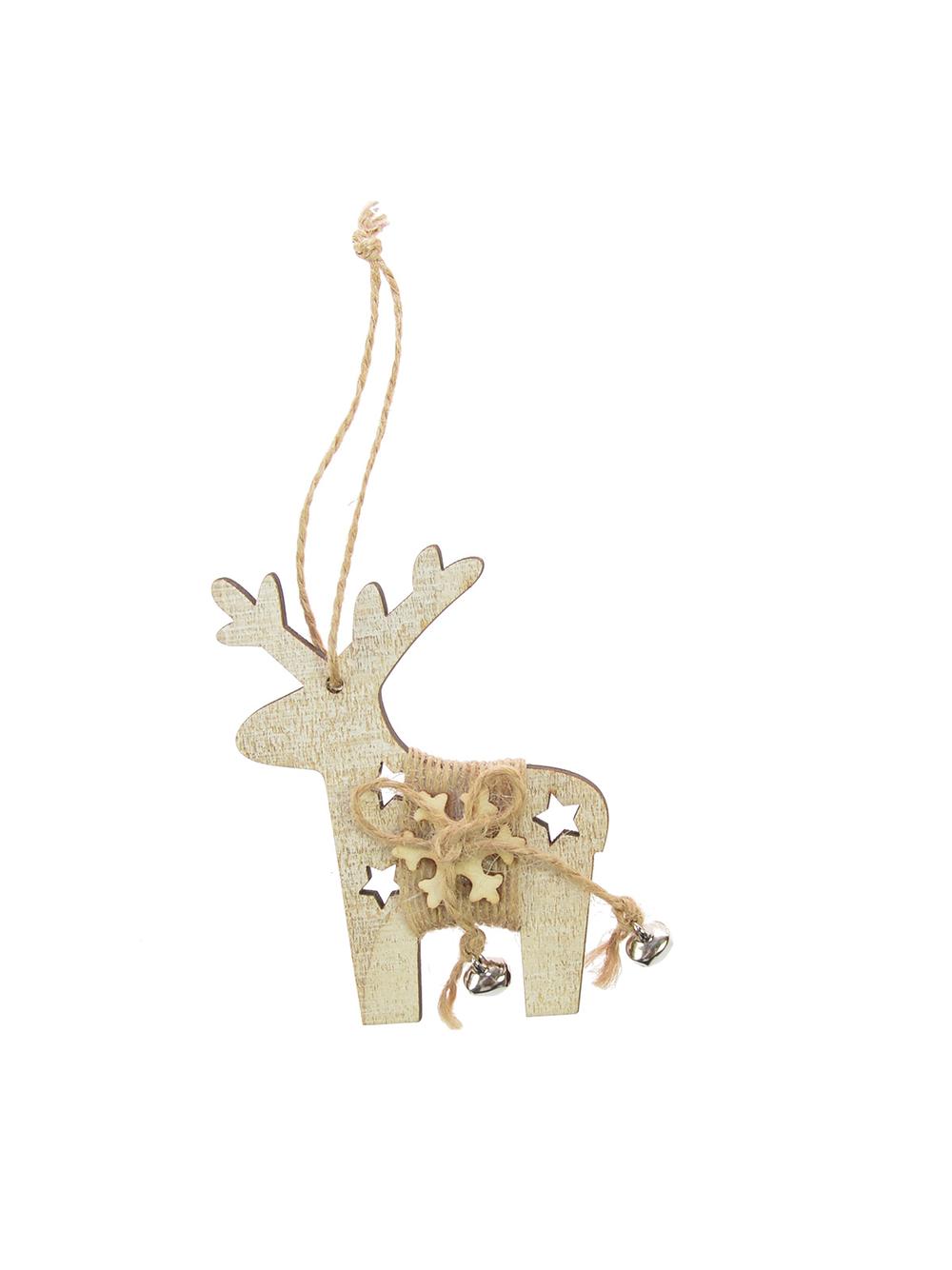 Drewniana zawieszka z dzwoneczkami