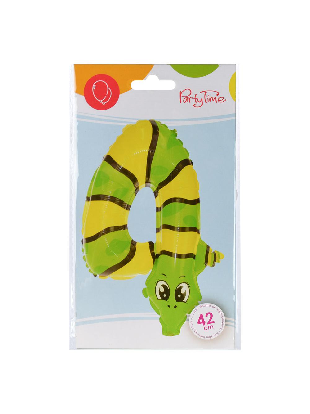 Balon foliowy cyferka zwierzątko nr 4