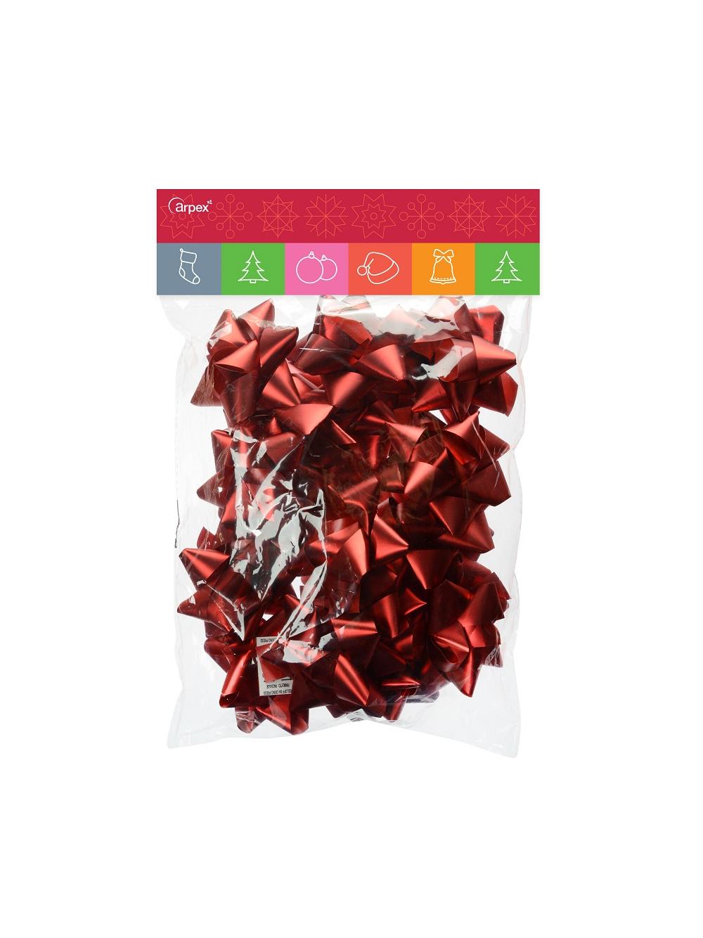 Kokardki samoprzylepne (16 szt.) czerwone