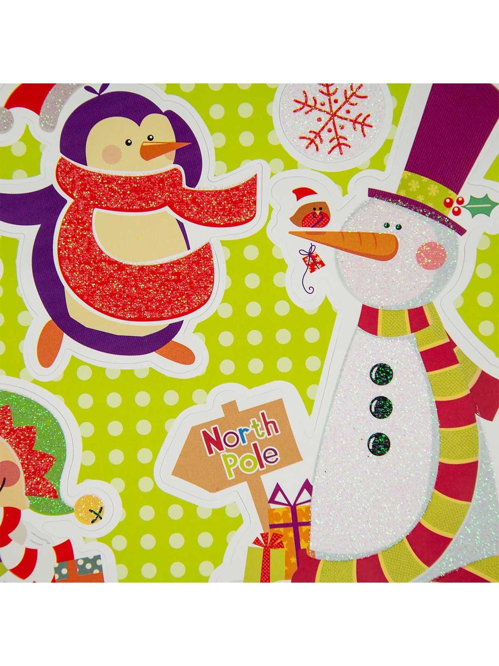 Zestaw naklejek świątecznych