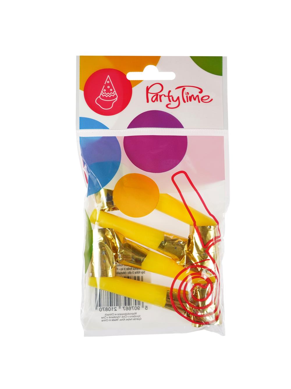 Gwizdki Golden party (4 szt.)