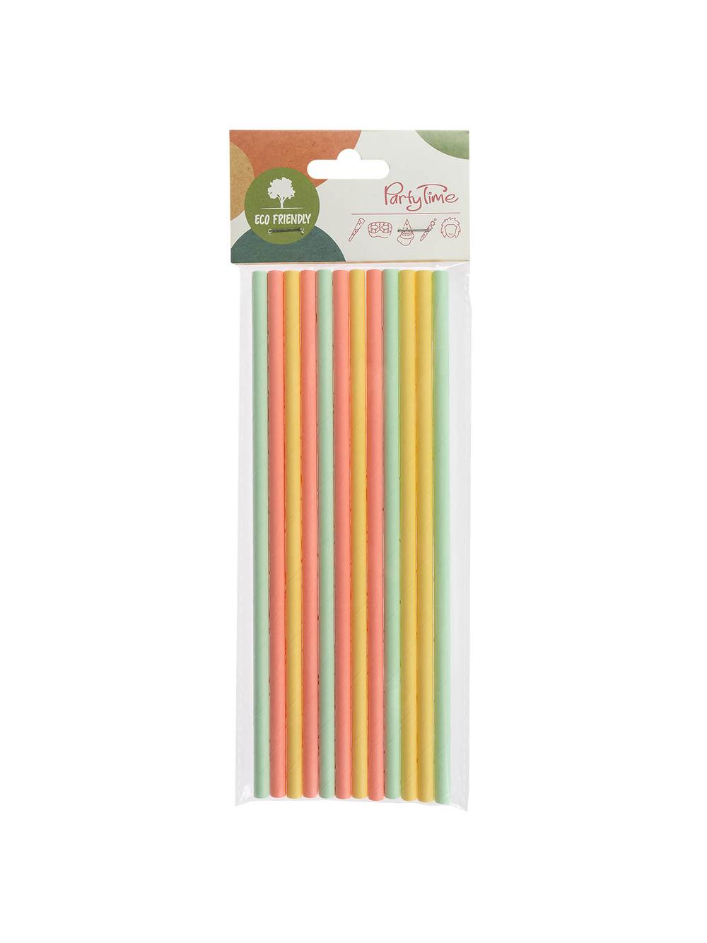 Słomki papierowe pastelowe (12 szt.) - FSC Mix Credit