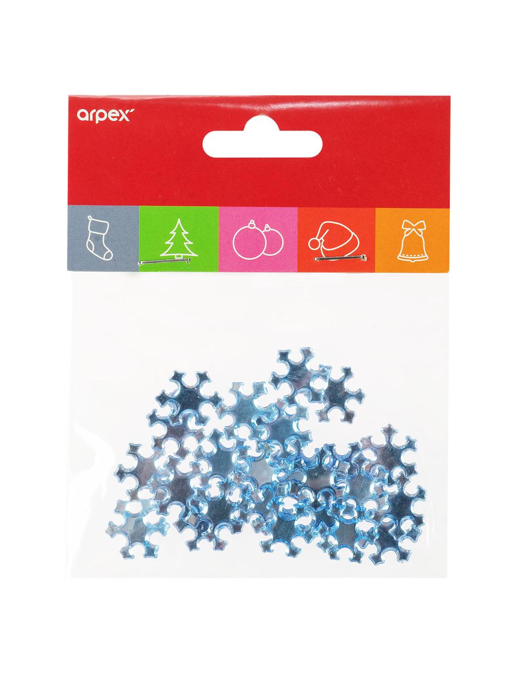 Metaliczne śnieżynki samoprzylepne (24 szt.)