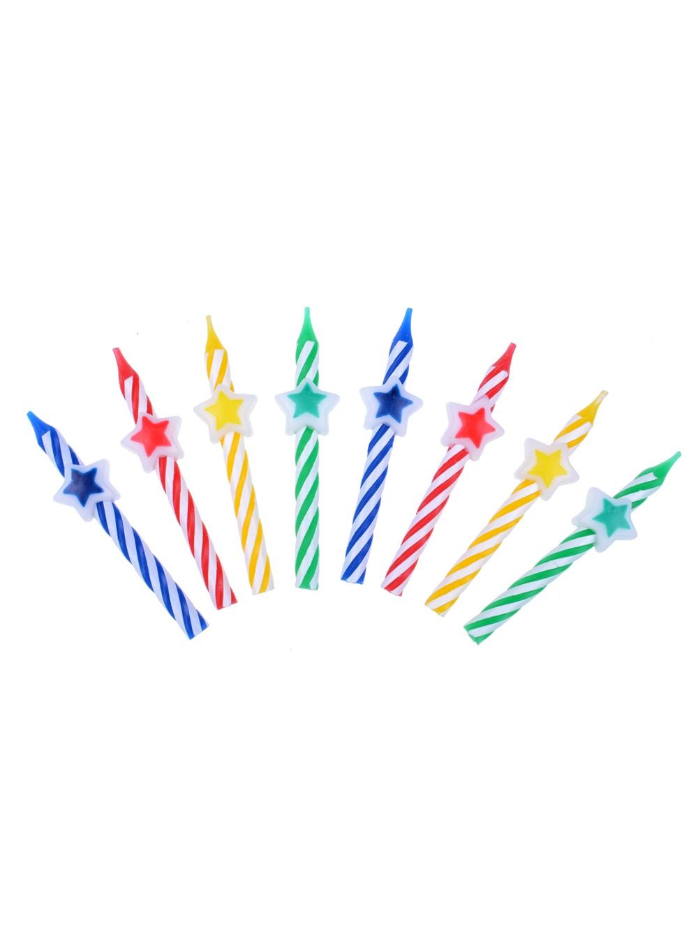 Świeczki urodzinowe z gwiazdką (8 szt.)