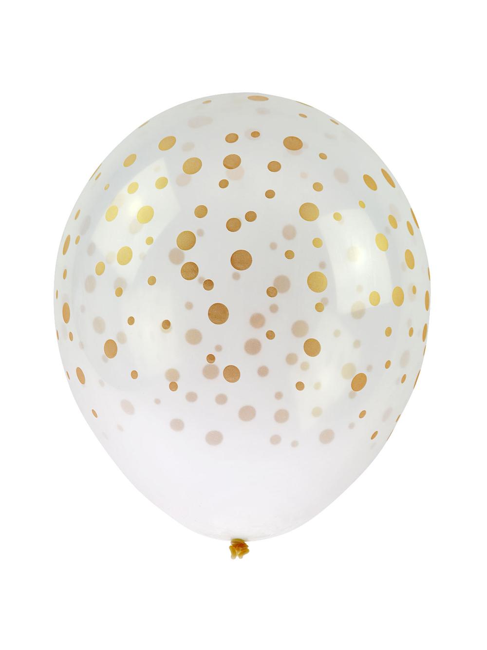 Balony transparentne z nadrukiem konfetti (5 szt.)