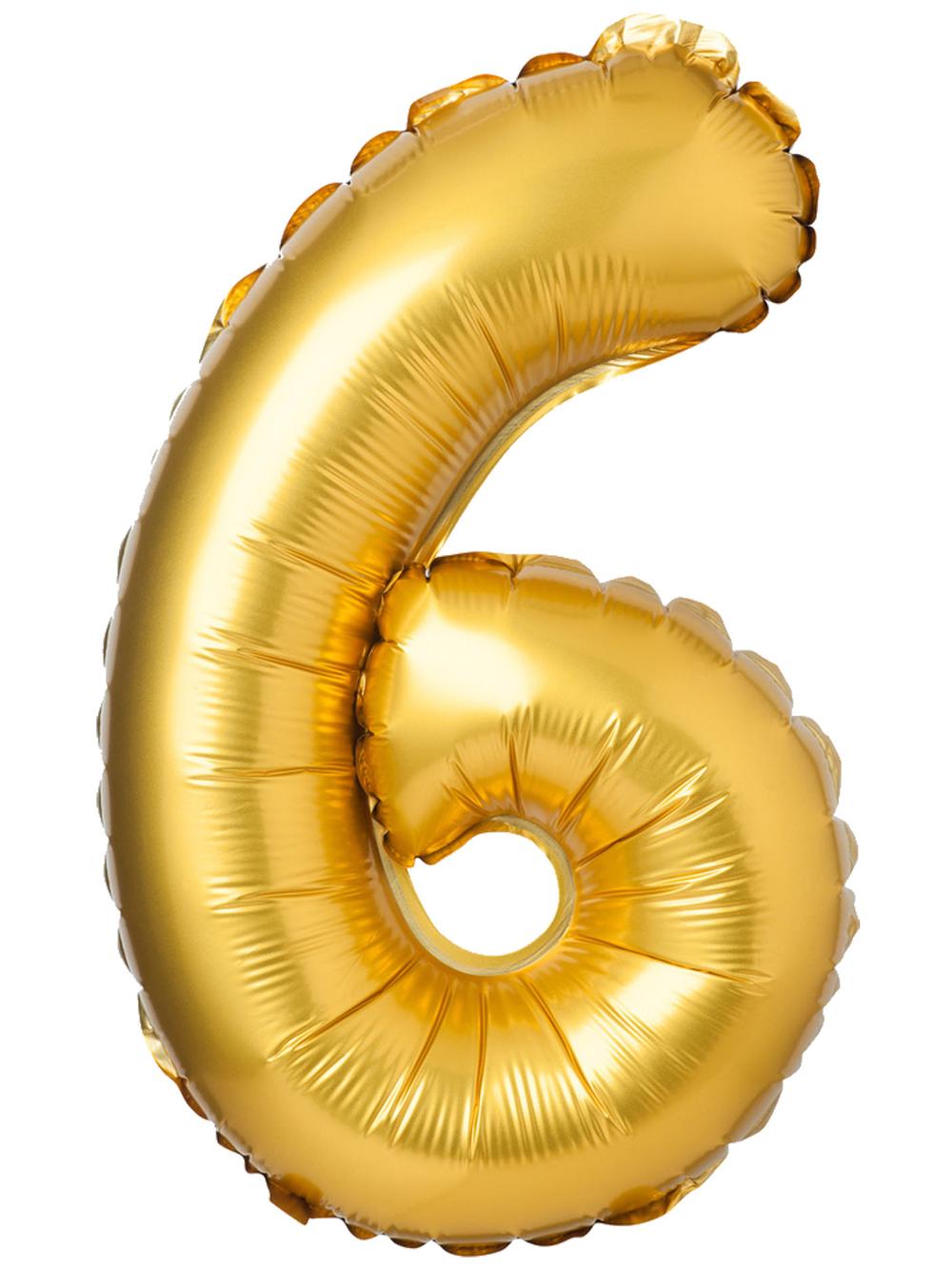 Balon foliowy cyferka matowa - 6