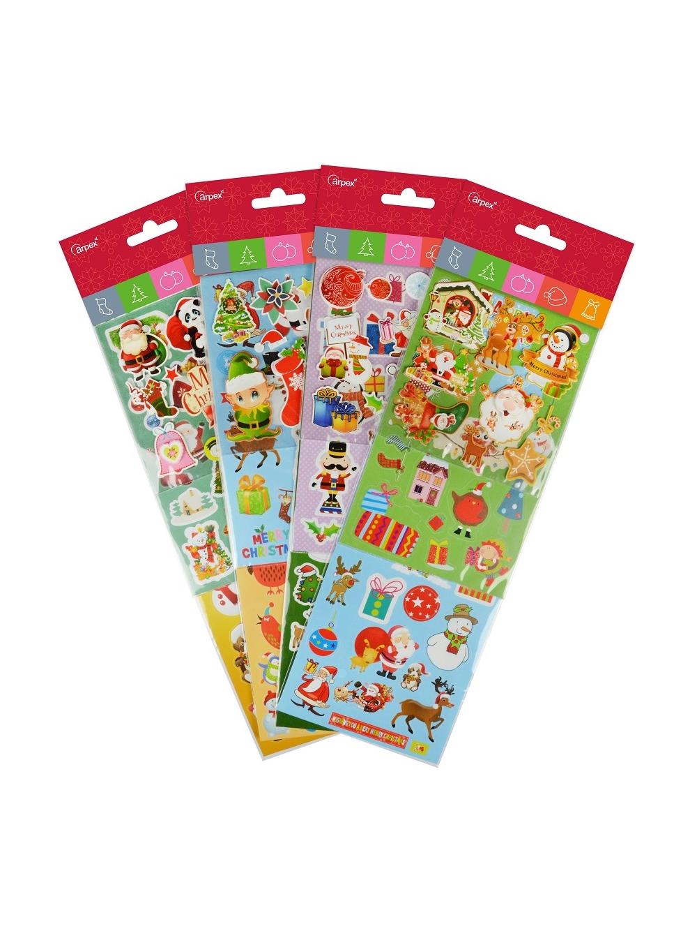 Zestaw naklejek świątecznych