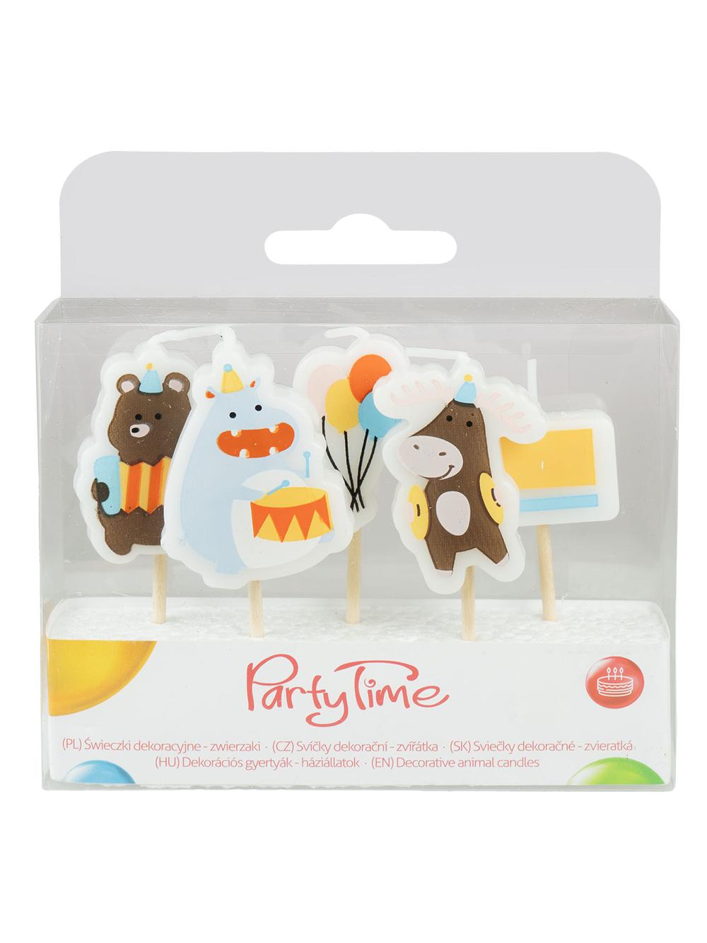 Świeczki dekoracyjne zwierzaki (5 szt.)