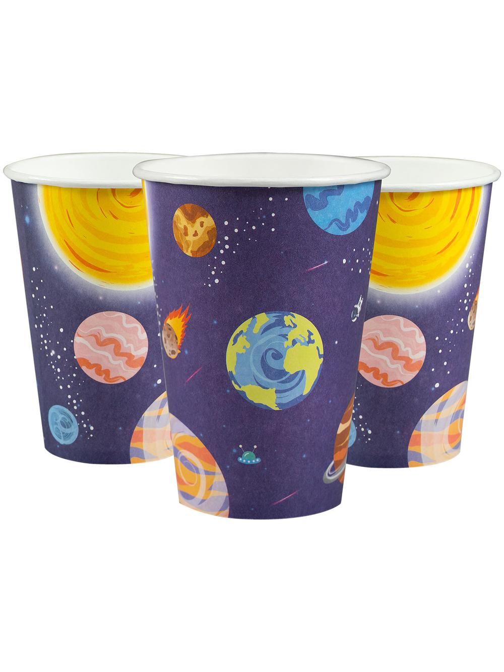 Kubki papierowe - Galaxy (8 szt.)
