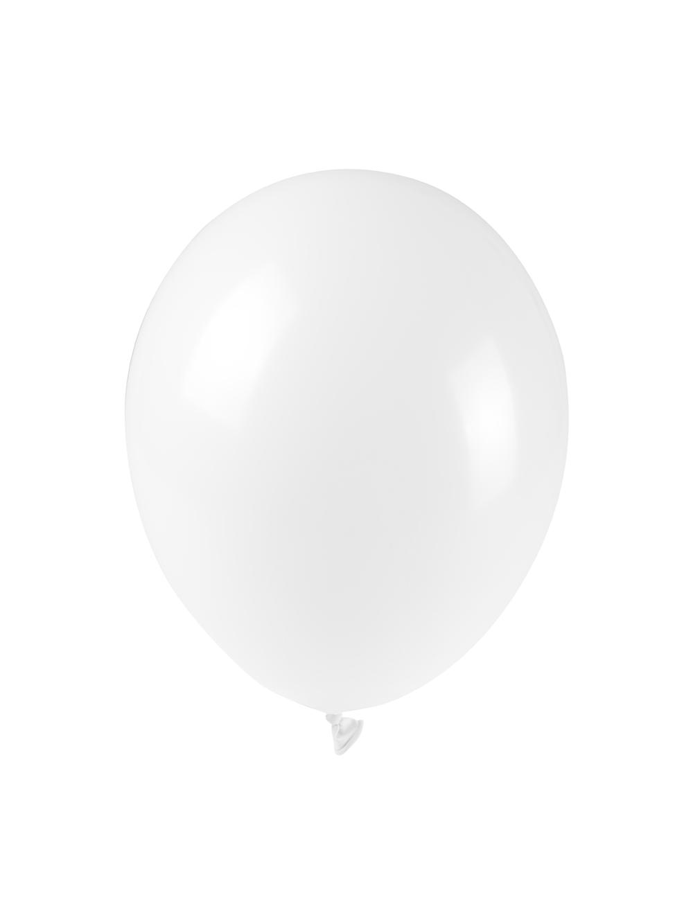 Balony pastelowe białe (50 szt.)