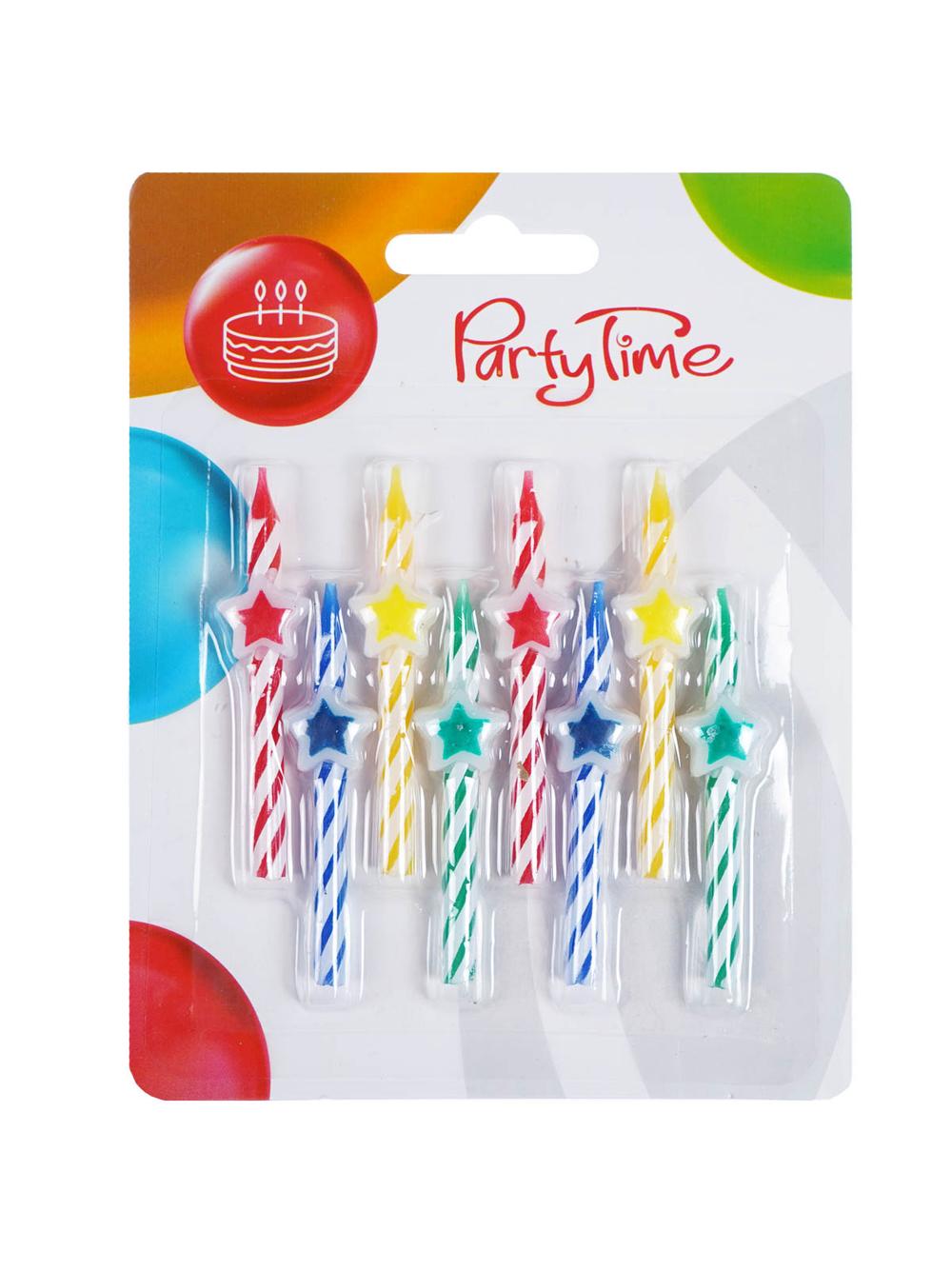 Świeczki urodzinowe z gwiazdką (8 szt.)
