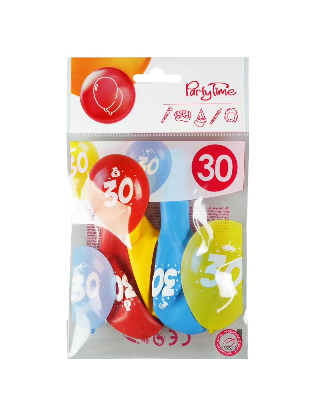Balony jubileuszowe - 30 (3 szt.)