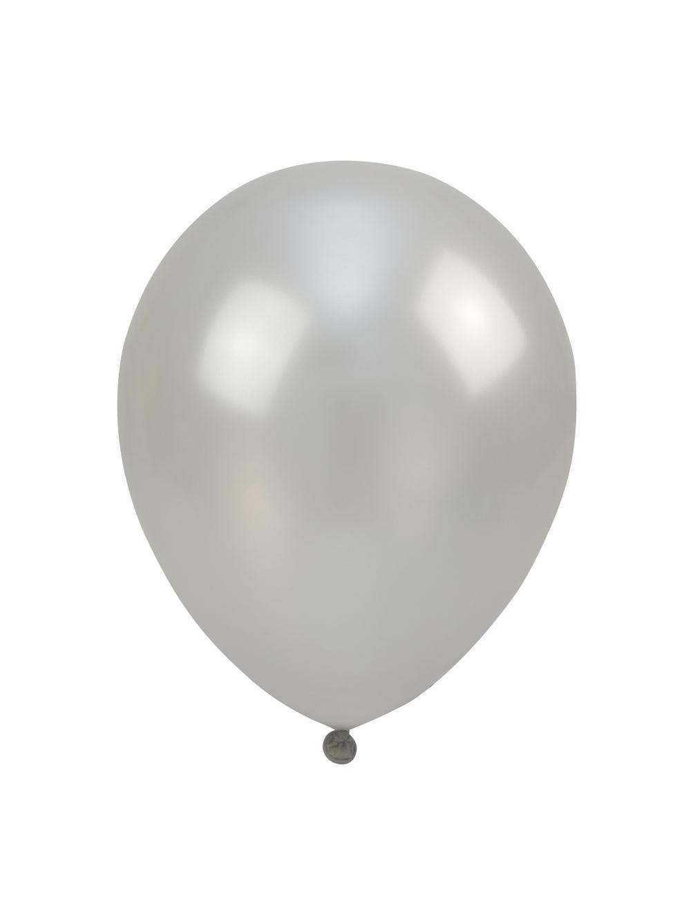 Balony metalizowane 12'' srebrne (100 szt.)