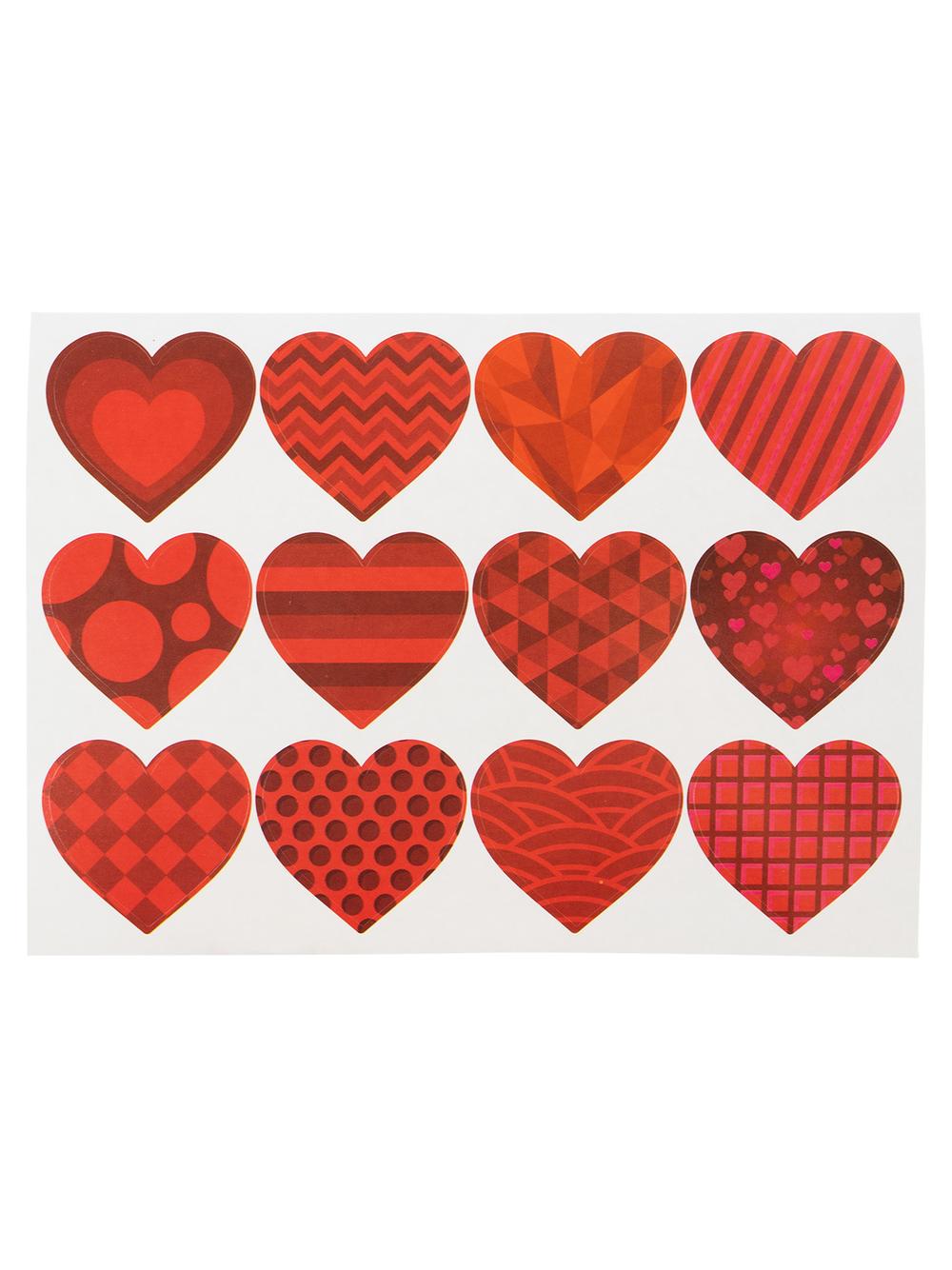 Naklejki wzorzyste serduszka
