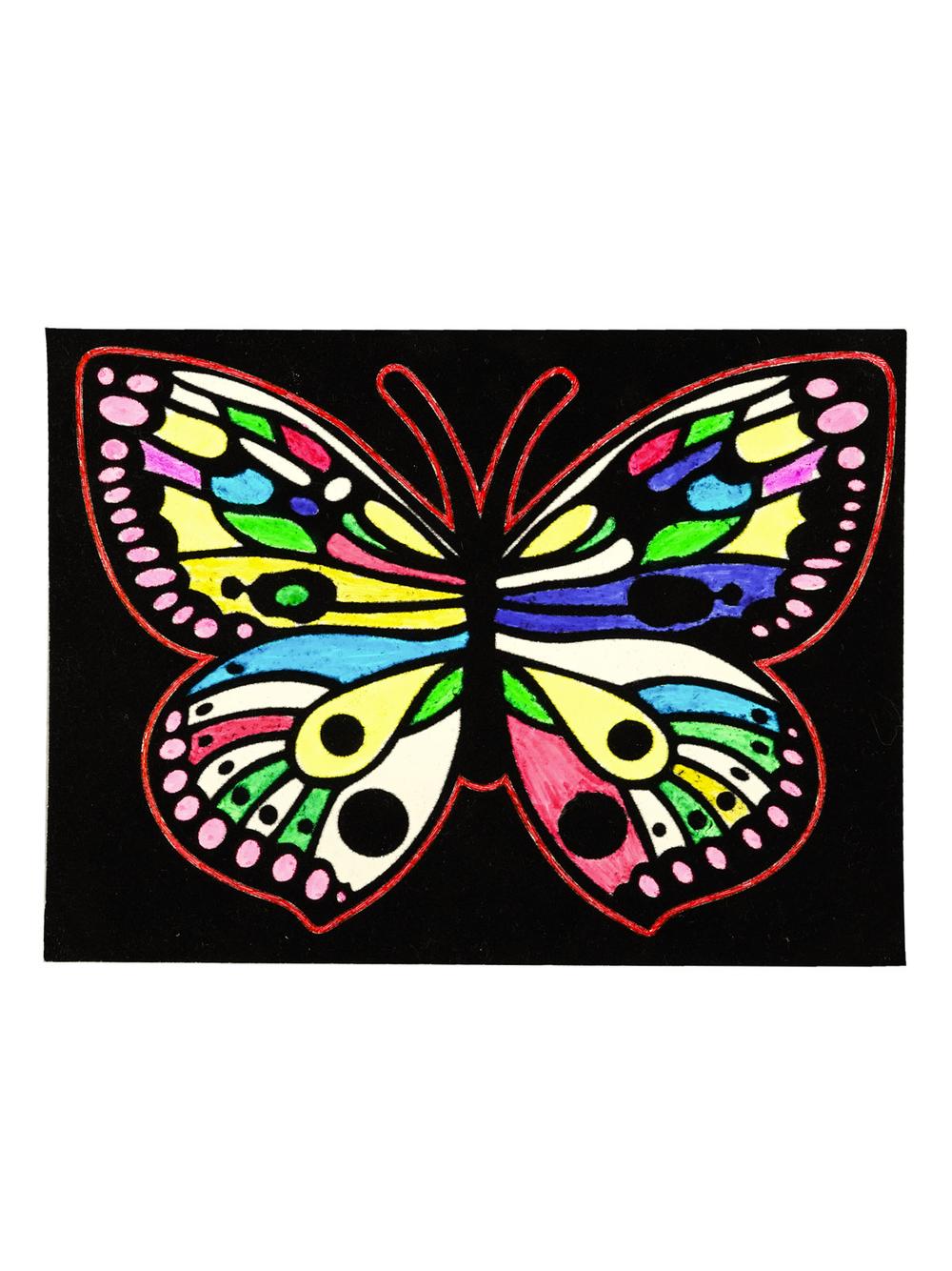 Aksamitna kolorowanka - motyl