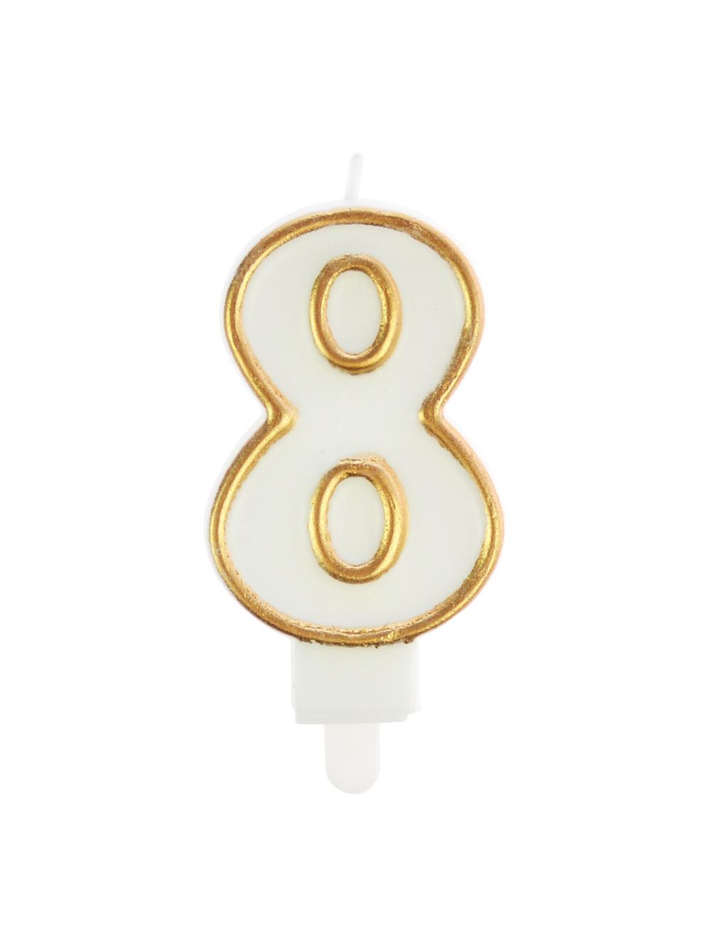 Świeczka cyferka nr 8 złota