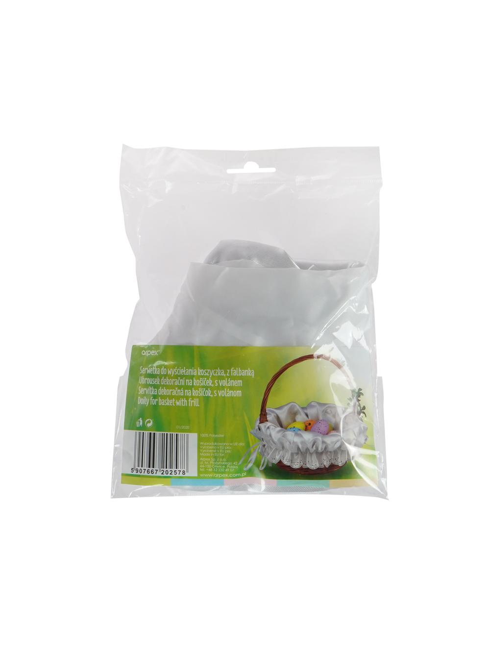 Serwetka do wyściełania koszyczka z falbanką