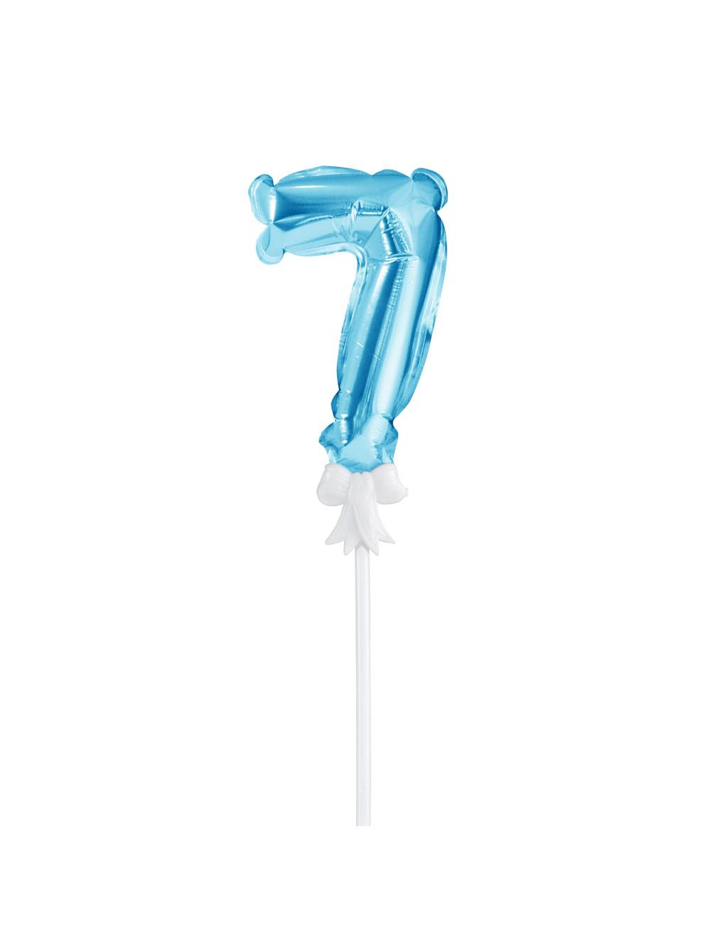 Balon foliowy na patyczku nr 7 niebieski