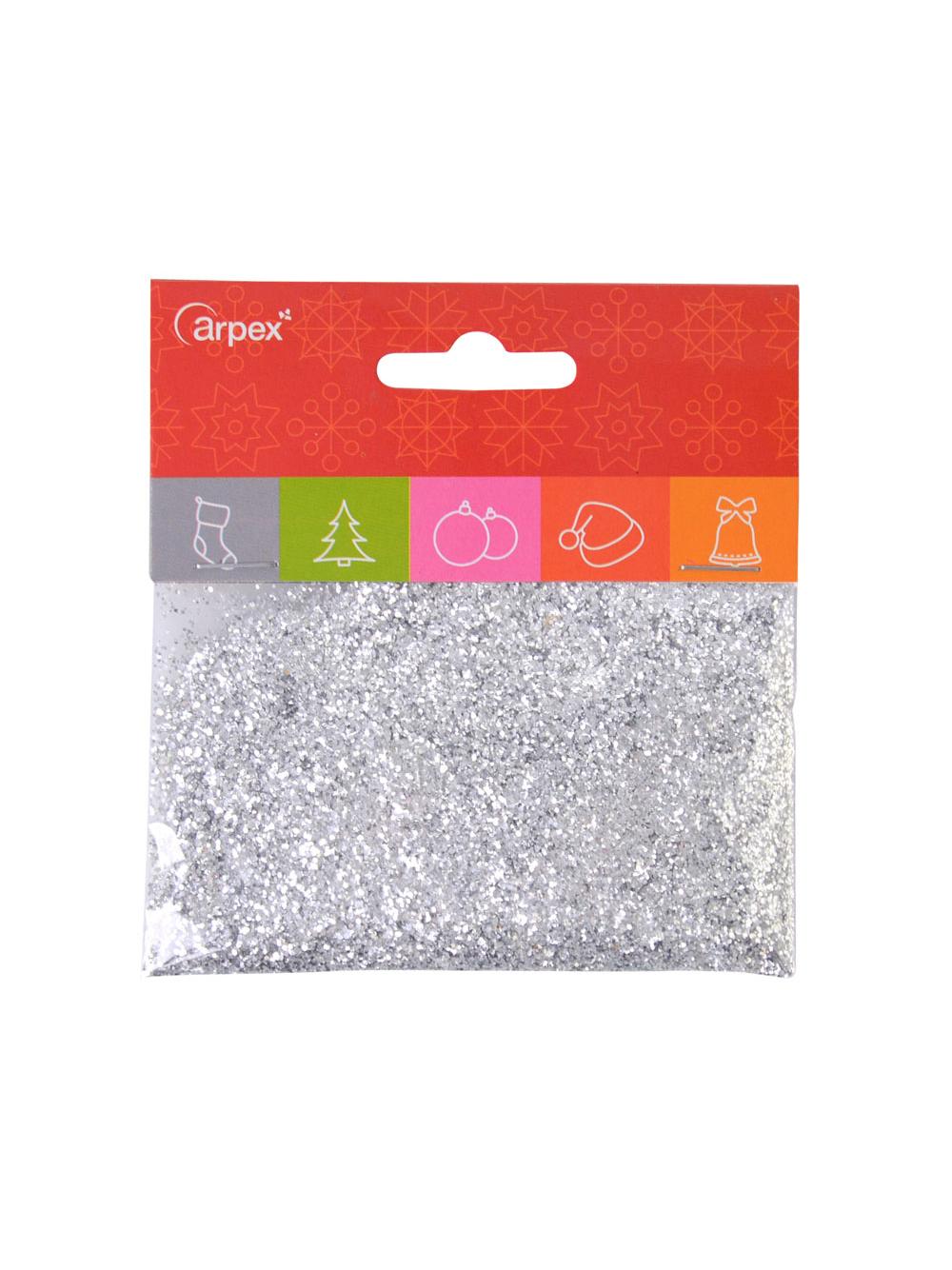 Brokat sypki srebrny