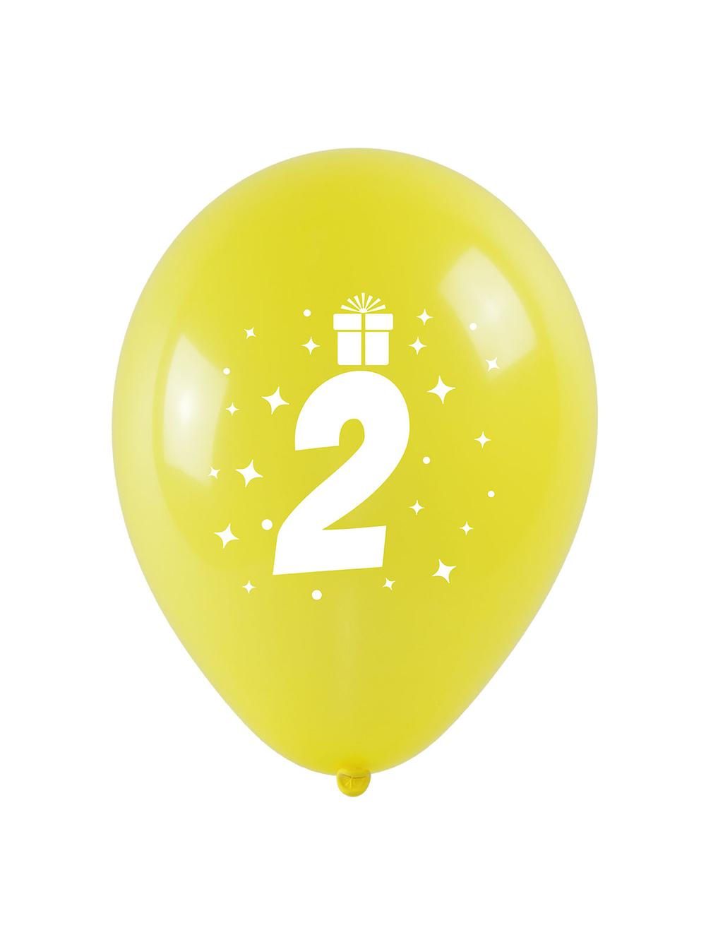 Balony z nadrukiem cyferki - 2 (3 szt.)