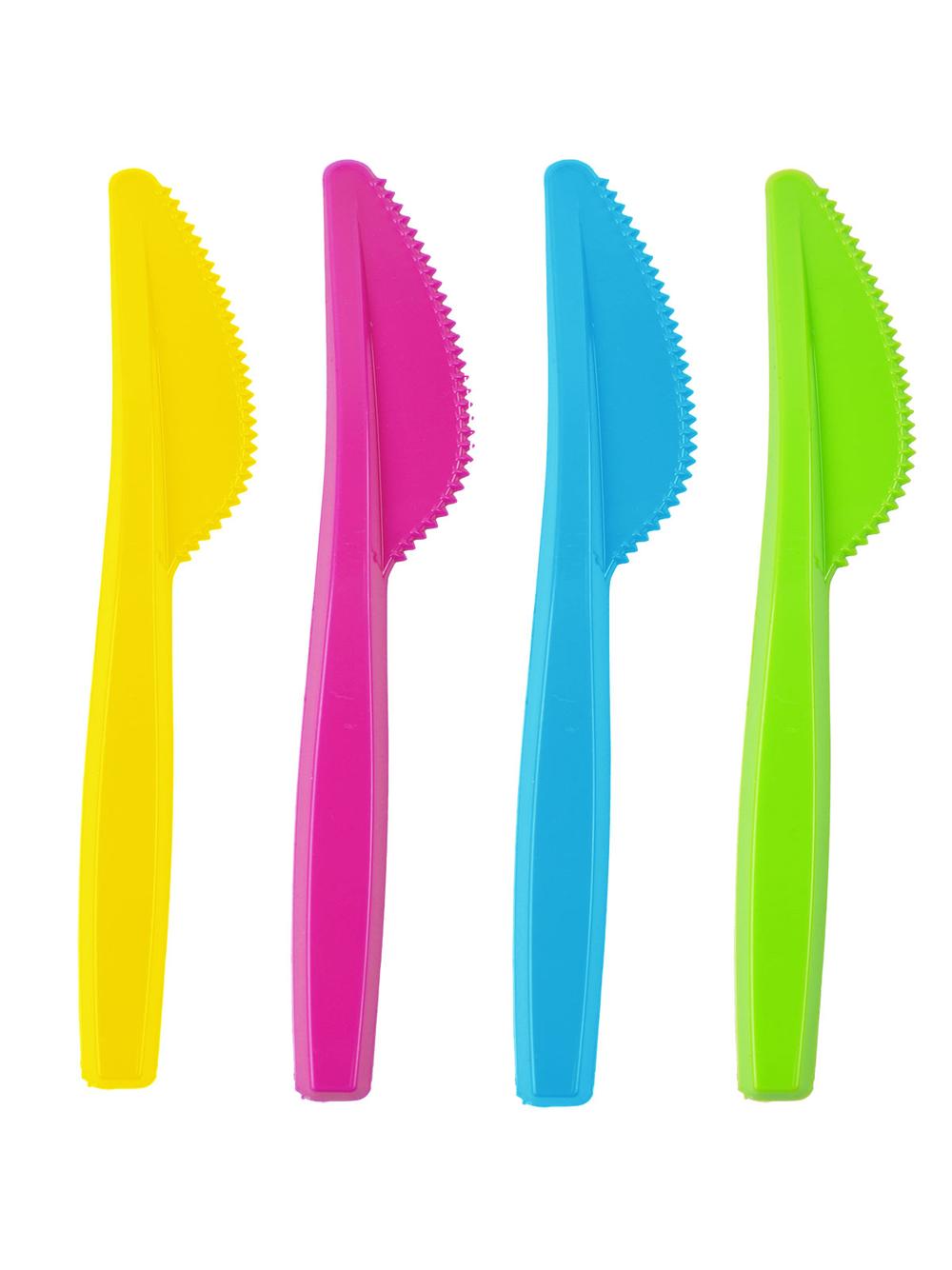Noże plastikowe w soczystych kolorach (6 szt.)