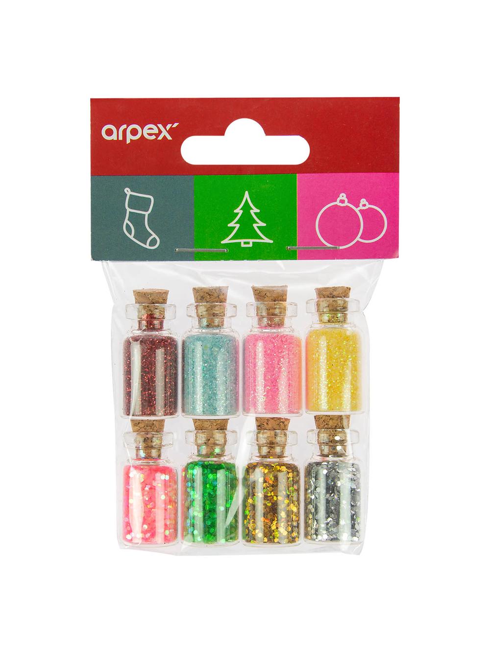 Fiolki z elementami do dekoracji zrób to sam (8 szt.)