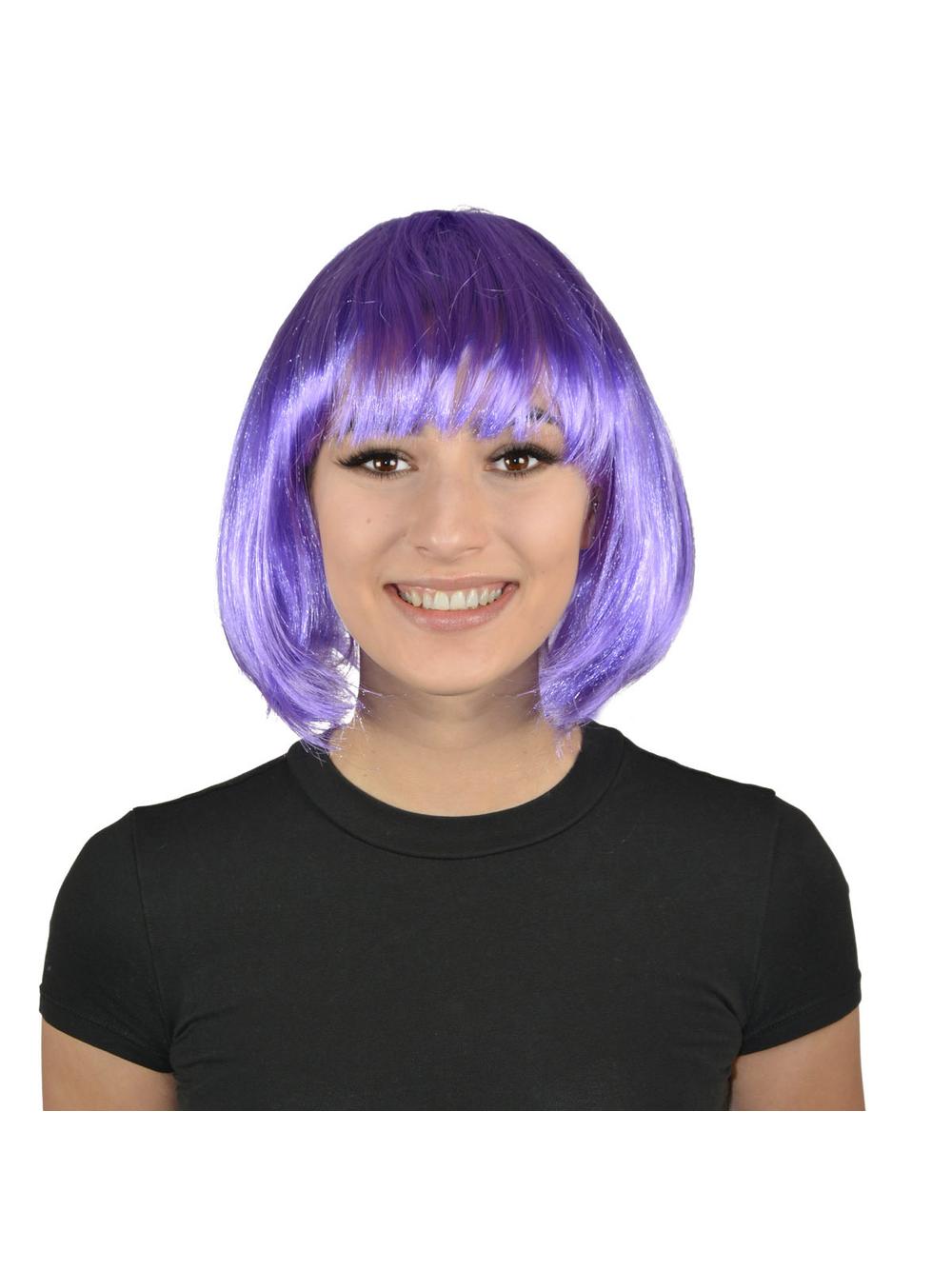 Peruka bob fioletowa