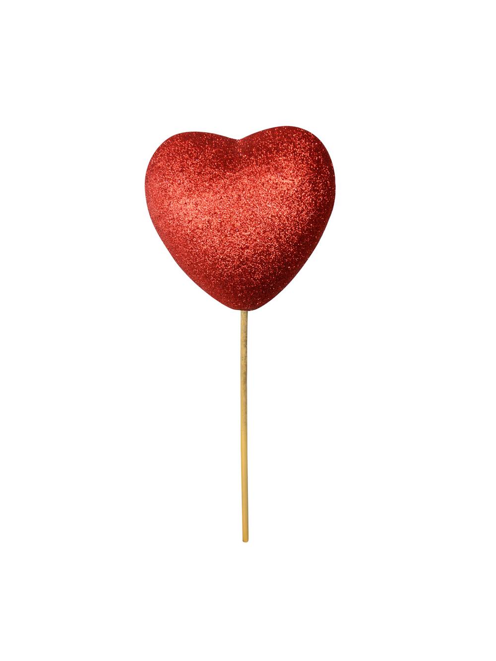 Duże serce brokatowe na piku