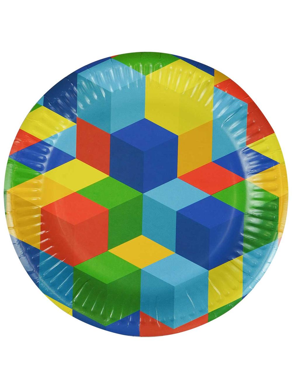 Talerze papierowe - Klocki (8 szt.) - FSC Mix Credit