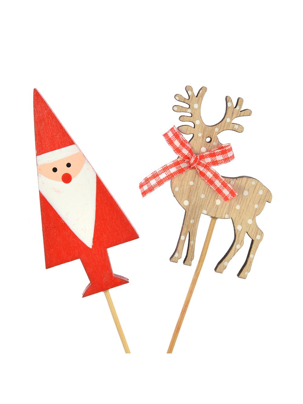 Dekoracja na piku - Mikołaj/ renifer