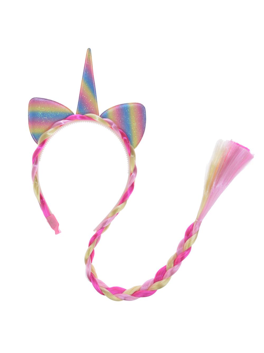 Opaska jednorożec z warkoczem